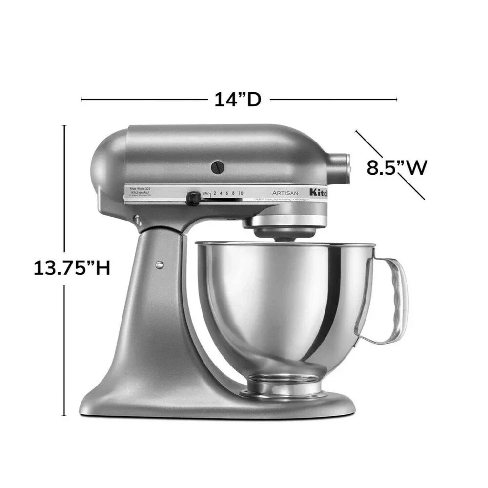 KitchenAid Artisan Series 5 Qt Tilt Head Stand Mixer Aqua Sky Bowl & Attachments